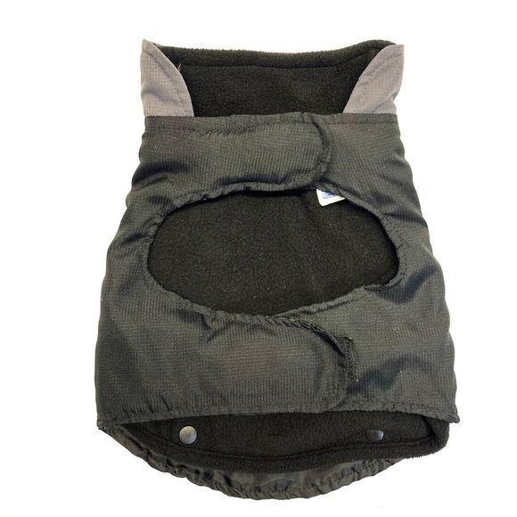 Top Paw Dog 2 in 1 Coat Sweater Vest Small Black Grey Fleece Reflective Winter - Picture 2 of 10